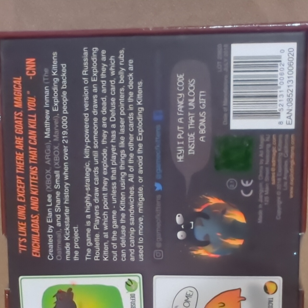 NIB Game, Exploding Kittens, Original Edition - Picture 4 of 4